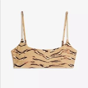WEWOREWHAT CHAIN BRA TAN TIGER SIZE MEDIUM